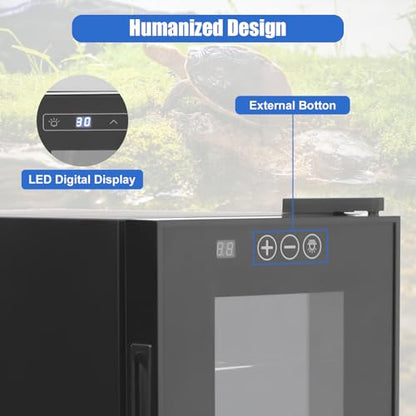 Reptile Incubator, 6.08Gal Portable Scientific Lab Incubator Digital Incubators Cooling Small Reptiles Eggs Temperature Control with LED Display & 3 Tier Removable Shelves for Hatching Chicks