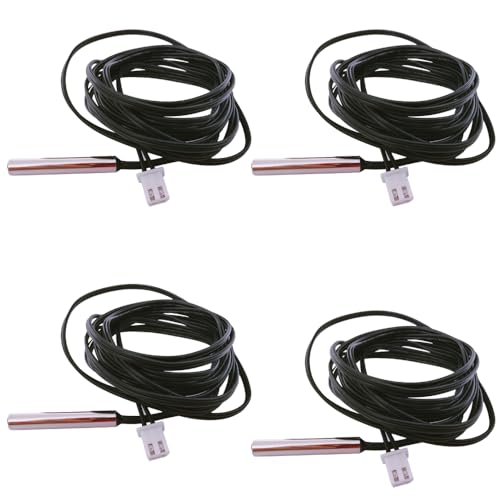 4Pcs 10K NTC Thermistor Probe 2 Meter, 10K Thermistor Temperature Sensor Probe, Stainless Steel 3950 NTC 10K Temp Sensor Probe use for Water Dispenser/Refrigerators/Freezers,etc. - style: 4pcs NTC 10K 3950 Thermistor 2 Meter
