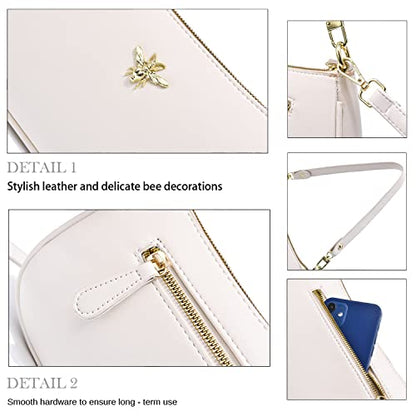 Small Tote Shoulder Bags Purses for Women Retro Classic Crossbody Bags Cute Clutch Purse and Handbag - color: 0-3-white