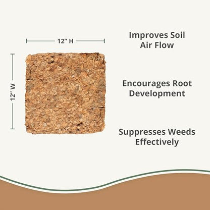 Coco Chips Mulch Brick (10lbs) - 100% Organic Mulch Medium for Garden Beds, Landscaping, & Outdoor Plants - Compressed Coconut Husk Chips - Retains Moisture in Potting Soil & Containers - color: Coco Chips (10lbs)