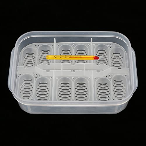 HURRISE 12 Grids Snakes Lizards Reptiles Eggs Incubator Tray with – and Easy to Egg Hatcher Box, Ideal for Hatching Snakes, Lizards, Geckos, and More