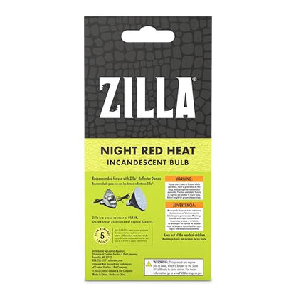 Zilla Incandescent Bulb, Night Red, Ideal for Nocturnal Reptile Species - size: 150 Watts, style: Night Red