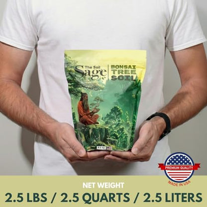 2.5 Qt Premium Bonsai Mix with Akadama | High Drainage Potting - USA Made - style: Bonsai Soil 2.5 QT