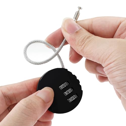 Litoexpe 3 Pcs Combination Cable Lock 3 Colors | 3-Digit Code, Steel Cable, for Backpack, Suitcase, and Luggage - color: 3 Colors