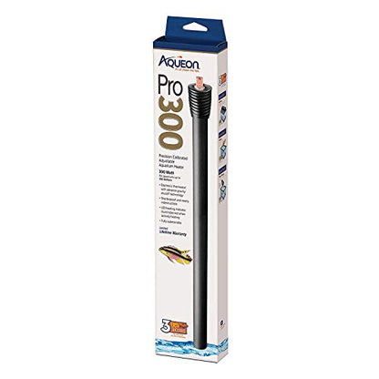 Aqueon Pro 300 Submersible Fish Tank Heater, 300 Watts | 300 watt aquarium heater, adjustable 68 to 88°F, auto shut-off, for fresh and saltwater aquariums - size: 300 Watts