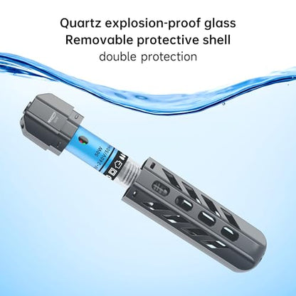 Submersible Aquarium Heater 25W with Protective Cover and Work Indicator Light, Constant Temperature 78℉ Around for Betta, Turtle, Freshwater and Saltwater Tanks, 1-5 Gallon Fish Tanks - size: 25W for 1-5 gallon
