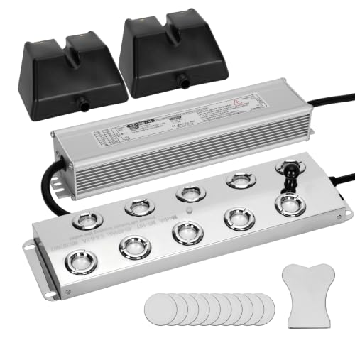 Ultrasonic Mist Maker Fogger 10 Heads, 9000ml/H 400W Pond Fogger with Float, IP67 Waterproof Power Supply, 304 Stainless Steel Ultrasonic Mister with Auto Shut-Off for Pond,Fountain,Garden,Halloween - size: 10 HEAD