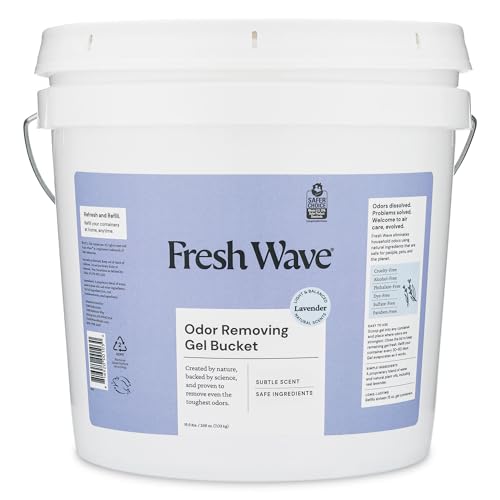 Fresh Wave Odor Eliminator Gel Bucket, 248 oz. Lavender Refill | EPA Safer Choice rated, No parabens or harsh chemicals, Refills up to 16 large gel jars, Pet-safe room deodorizer - size: 248 Fl Oz (Pack of 1)