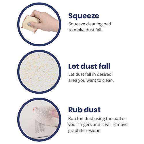Pacific Arc Dry Cleaning Pads Small for Drafting, Art, Architecture, and Graphite - size: Small