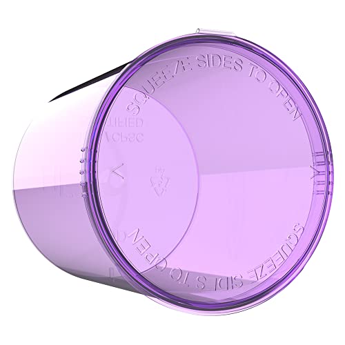 90 Dram CR Plastic Packaging Pop Top Containers - Child Resistant Travel Holder Vial Bottles - 60 qty (Translucent Purple) - color: Translucent Purple