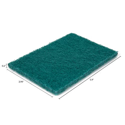 50-Pack Heavy Duty Green Scouring Pads 4x6 Inch | Reusable Non-Scratch Scrub Pads for Kitchen, Dishes, Pots, Pans, Grills & Household Cleaning | Multipurpose Scrubbers for Tough Stains - size: 4 X 6 50 Pack