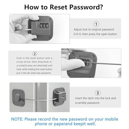 Refrigerator Lock, Heavy Duty Fridge Lock, Combination Lock for Refrigerator Cabinets, Drawers, Safety, Easy Install No Keys Needed (Grey-3Pack) - color: Grey-3Pack