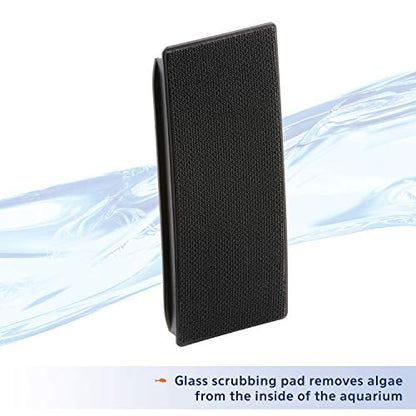 Aqueon Aquarium Algae Scraper, Fish Tank Cleaning Magnet, Small | Magnetic aquarium glass cleaner for glass or acrylic, curved pad cleans flat and curved surfaces - size: Small