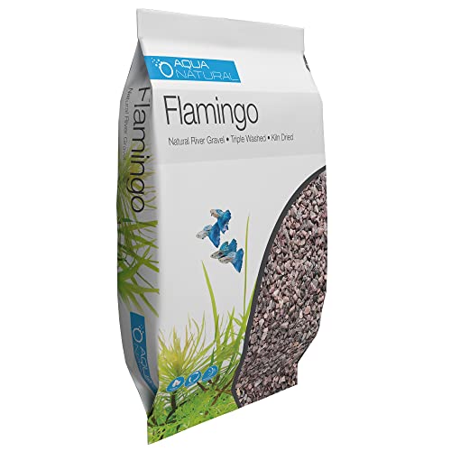 Aqua Natural Aquarium Substrate, Flamingo Gravel, 20lb | For Aquascaping, Aquariums, Vivariums and Terrariums