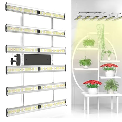 Grow Light FARMLITE LED Grow Lights for Indoor Plants Full Spectrum Growing Light Plant Hanging Growing Lamps Seedling Daisy Chain Dimmable Board 4x4ft Coverage (320watts) - size: 320watts