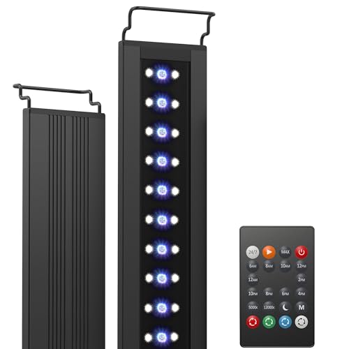 NICREW C10 24/7 LED Aquarium Light for Plants, 48-60 Inches, Full Spectrum Fish Tank Light with Timer, Brightness Adjustable - size: 48 - 60 in