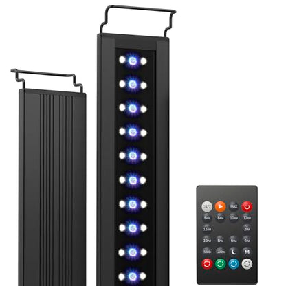 NICREW C10 24/7 LED Aquarium Light for Plants, 48-60 Inches, Full Spectrum Fish Tank Light with Timer, Brightness Adjustable - size: 48 - 60 in
