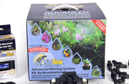 MistKing – Advanced Misting System (3/8” Backbone), 5th Gen | Used by Zoos, Institutions & Hobbyists | Expandable to 70 Nozzles | Fine Mist | 50 Micron Droplets | Upgraded Timer & Components | - style: Advanced