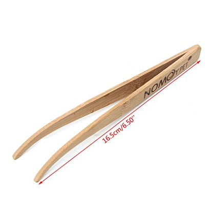 Youngy Angled Reptile Terrarium Feeding Tongs Tweezers Eco-Friendly Bamboo Feeding Tool