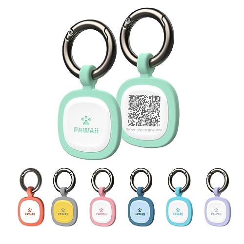 Pawaii Dog ID Tag, Silent Silicone QR Code Tag, Scan Alerts, No App, 1 Pack | Updatable online profile, emergency contacts, no subscription, lost pet recovery, collar friendly, lightweight wear - color: Green