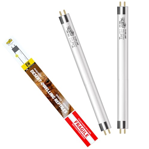 T5 HO UVB Reptile Lamp – High-Output 8W 10.0 UVB Bulb for Reptiles – 12'' Liner UVB Light Ideal for Bearded Dragons, Chameleons & Turtles (8W UVB10.0 T5 Bulb) - size: 8W UVB10.0 T5 Bulb