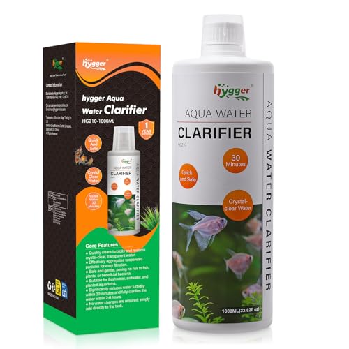 hygger Aquarium Water Clarifier, Water Clarifier for Fish Tank, Clears Cloudy Water for Freshwater and Saltwater Tanks, 1000 ML - size: 1000 mL