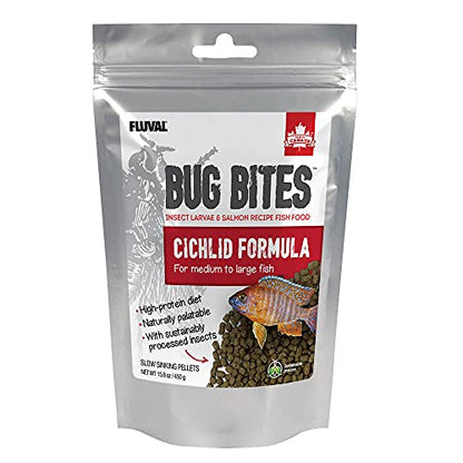 Fluval Bug Bites Cichlid Fish Food, 15.8 oz. | Granules for Small to Medium Sized Fish - size: 15.8 Ounce (Pack of 1)