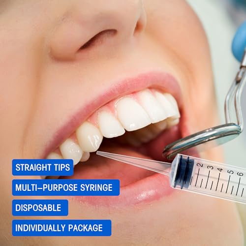 7Pack Wisdom Teeth Dental Syringe, 12ml/cc Straight Tip & Measurement | Straight Dental Irrigation Syringes, Disposable Sealed for Tooth Care, Oral Tonsil Stone, Feeding - style: 12ml/cc Straight Tip
