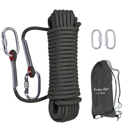 Climbing Rope, Rappelling Rope - color: Black, size: 32FT