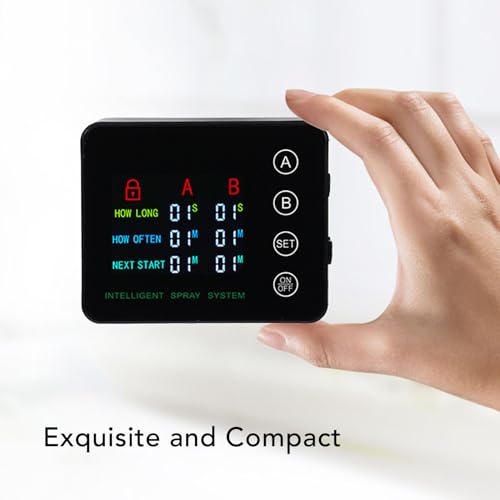 Automatic Reptile Mister Humidifier, Adjustable Nozzle Double Pump Smart Misting System Reptile Fogger Humidifier Plants for Rainforest Plants Amphibian