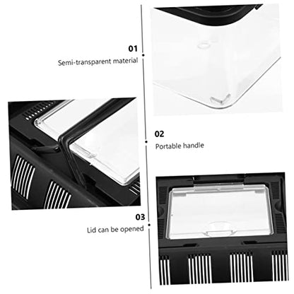 BESPORTBLE Turtle Crates Travel Reptile Travel Carrier Critter Box Reptile Display Container