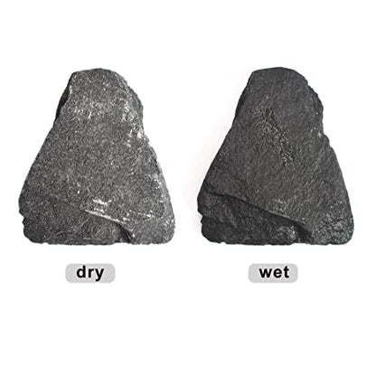 Natural Slate Stone Rocks, Mix of Stones 2 to 3 inches and 1 piece About 8 inches - for Aquariums and Terrariums, Aquascaping (3 Pounds)