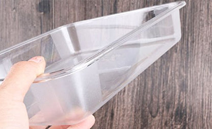 OMEM Reptile Drinking Tray - Large Water Dish Plastics Plate for Turtles, Small Reptiles, Ball Pythons, Lizards, and Snake Cages Bowl (M=30.5x24x5cm, White) - color: White, size: M=30.5*24*5