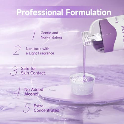 Upgraded Jewelry Cleaner, New Formula for All Ultrasonic Cleaners | 8.5 oz(250 ml), Enhanced Cleaning Effect, Multi-Purpose for Silver, Gold, Rings Diamond and Eyeglass - color: Purple
