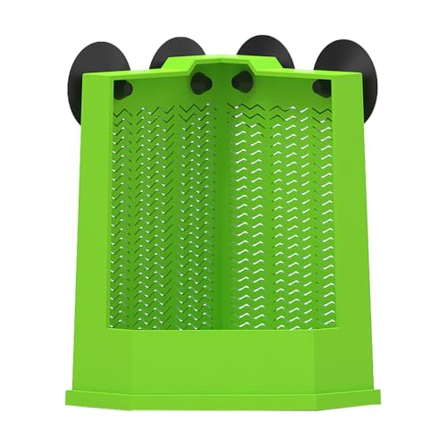 Bearded Dragon Feeder, Escapeproof Corner Reptile Feeder Box with Suction Cups for Lizard, Lguana, Gecko, Bearded Dragon - size: M