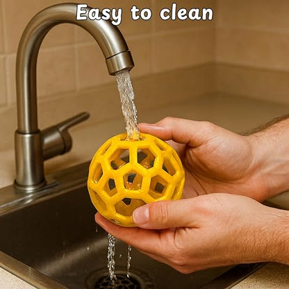 Bearded Dragon Enrichment Toys Feeder Ball, Interactive Feed Toys Bells Exercise Ball for Reptile Lizard Gecko Small Animals, Bearded Dragon Tank Accessories, Reptile Tank Accessories (Yellow) - color: Yellow