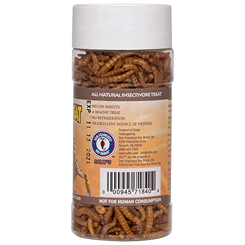 Healthy Herp Insectivore Reptile Treat Mealworms - 0.95 oz (27g) | All Natural, Nutritious Turtle Food, Bearded Dragon Tank Accessories - for Bearded Dragons, Box Turtles, Aquatic Turtles