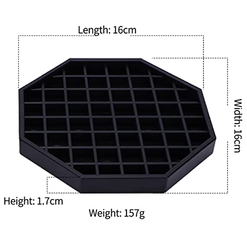 Drip Trays 6" Coffee Countertop Octagon Drip Tray Black Plastic Coffee Drip Tray With Honeycomb Grid, Pack of 2 (2 Pcs 6")