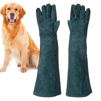 suade Gauntlet Protectors - Animal Handling Gloves, High Temperature Oven Grill Stove Shield, Cut Resistant Accessory Case - color: B