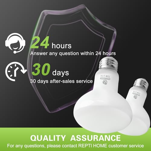Reptile Heat Lamp Bulbs, Simulate Natural Sunlight Heat Light Bulb, 2 Pack 75W Amphibian Terrarium Basking Spot Lamp for Reptile, Bearded Dragon, Lizard, Turtle, Snake - color: Basking Bulb, size: Basking (2*75)