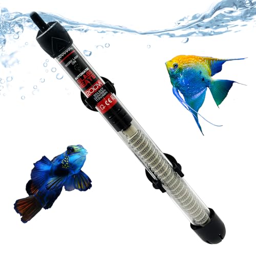 Fish Tank Aquarium Heater - Adjustable Temperature Submersible Thermostat Heater,25W/50W/100W/150W/200W/300W - size: 200W