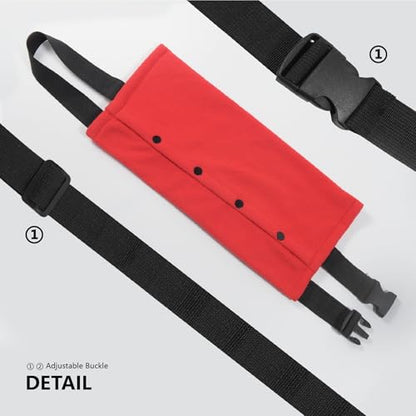 Bearded Dragon Leash and Harness Set, Beardie Carrier, Lizard Adjustable Harness with Leather Wings and Sling Bag, Reptile Small Pet Backpack Batwing Accessories (Red) - color: Red