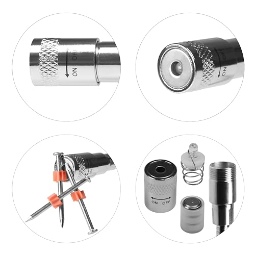 Telescopic Inspection Mirror, Round Mirror (Diameter 5cm / 1.96in), Telescopic Magnetic Pickup with LED Lights, Directional Magnetic Pickup with LED Light, 3-in-1 Tool Set - style: Model-2