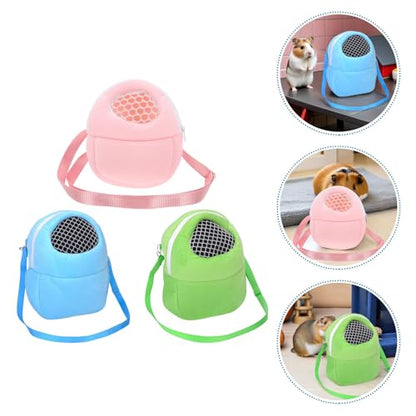 ULTECHNOVO 3pcs Hamster Carrier Travel Bags Lightweight Woolen Small Animal Carrying Case for Rabbits and Hamsters, Easy to Carry Shoulder Bags for Outdoor and Casual Outings
