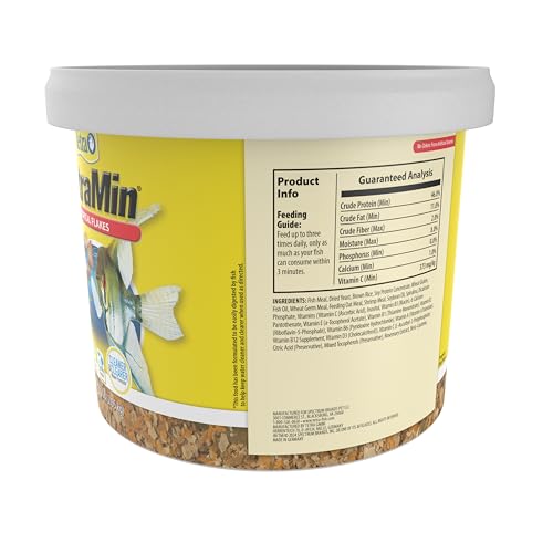 TetraMin Tropical Flakes Fish Food, 4.52 lbs | Complete Daily Diet For Top-And-Mid Feeding Tropical Fish, Protein For Growth & Prebiotics for Digestion, Clear Water Formula - size: 4.52 Pound (Pack of 1)