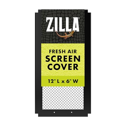 Zilla Fresh Air Screen Cover, Secure and Durable Metal Mesh Cover for Reptile Terrariums, 12 x 6 Inches | Secure and Durable Metal Mesh Cover for Reptile Terrariums - size: 12" x 6"