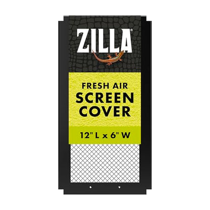 Zilla Fresh Air Screen Cover, Secure and Durable Metal Mesh Cover for Reptile Terrariums, 12 x 6 Inches | Secure and Durable Metal Mesh Cover for Reptile Terrariums - size: 12" x 6"