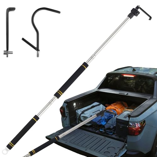 Cargo Grabber for Truck Bed Long Handle, Truck Grabber Reach Retriever Tool 34-73.5 inch Sturdy Bed Buddy Truck Tool with Two Replacement Hooks Essential Truck Van RVs Tools Convenient and Efficient