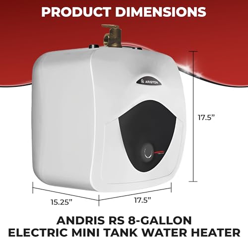 4 Gallon Capacity, 120-Volt – Ariston Andris Mini Tank Electric Water Heater – Heating Solution for Under Sink, RV, and Compact Spaces, Smart Boost for Versatile Heating, Simple Installation - style: 4 Gallon