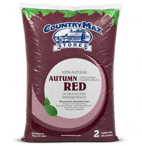 Autumn Red Premium Hardwood Mulch, 2 Cu. Ft. - color: Red Premium Hardwood
